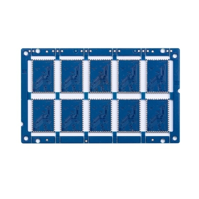 ENIG 2u Multilayer custom printed circuit board 4L Matt Blue Solder Mask